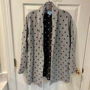 CeCe Polkadot Open Front Cardigan